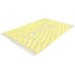 Tapis à poils longs - Callista Natural Cotton Shaggy (jaune)