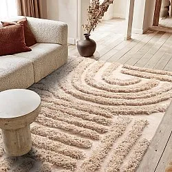 Hochflorteppiche - Cazorla Natural Cotton Shaggy (beige)