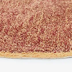Rund Teppich - Celina Natural Cotton Shaggy (rot)