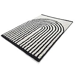 Hochflorteppiche - Cluny (weiß/schwarz)