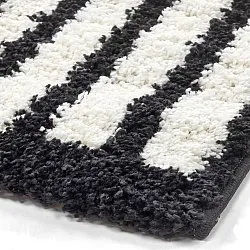 Hochflorteppiche - Cluny (weiß/schwarz)