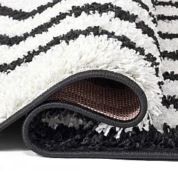 Hochflorteppiche - Cluny (weiß/schwarz)