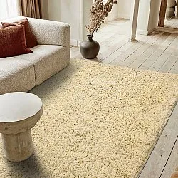 Tapis shaggy - Combarro Solid Cotton Shaggy (jaune clair)