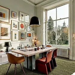 Tapis à poils longs - Conques (vert/blanc)