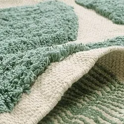 Rund Teppich - Cyrus Natural Cotton Shaggy (grün)