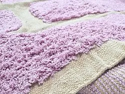 Rund Teppich - Cyrus Natural Cotton Shaggy (lila)
