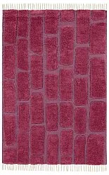 Tapis à poils longs - Cyrus Natural Cotton Shaggy (rouge)