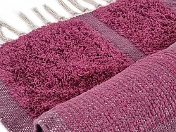 Tapis à poils longs - Cyrus Natural Cotton Shaggy (rouge)