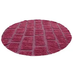 Tapis rond - Cyrus Natural Cotton Shaggy (rouge)