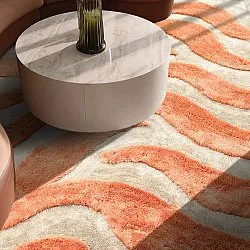 Hochflorteppiche - Fergana (creme/orange)