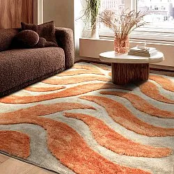 Hochflorteppiche - Fergana (creme/orange)