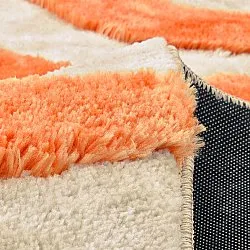 Hochflorteppiche - Fergana (creme/orange)