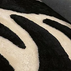 Tapis shaggy - Fergana (crème/noir)