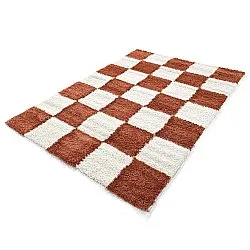 Hochflorteppiche - Gordes (orange/weiß)