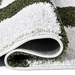 Tapis à poils longs - Gordes (vert/blanc)