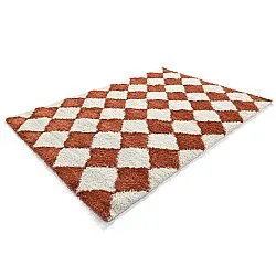 Hochflorteppiche - Albi (weiß/orange)