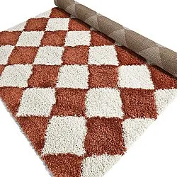 Hochflorteppiche - Albi (weiß/orange)