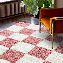 Hochflorteppiche - Gordes (rosa/weiß)
