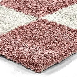 Hochflorteppiche - Gordes (rosa/weiß)