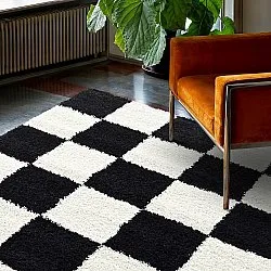 Hochflorteppiche - Gordes (schwarz/weiß)