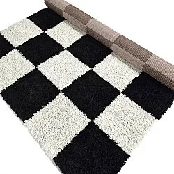 Hochflorteppiche - Gordes (schwarz/weiß)