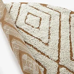 Tapis rond - Holwell Natural Cotton Shaggy (umazano bela/rjava)