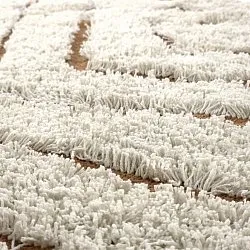 Tapis rond - Holwell Natural Cotton Shaggy (umazano bela/rjava)