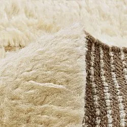 Hochflorteppiche - Kiberg Hand Woven Wool Shaggy (creme)