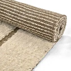 Hochflorteppiche - Kiberg Hand Woven Wool Shaggy (creme)