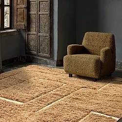 Hochflorteppiche - Kiberg Hand Woven Wool Shaggy (beige)