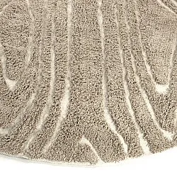 Runde Teppiche - Kindon Natural Cotton Shaggy (beige/weiß)