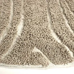 Runde Teppiche - Kindon Natural Cotton Shaggy (beige/weiß)