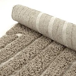 Runde Teppiche - Kindon Natural Cotton Shaggy (beige/weiß)