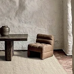 Wollteppich - Larkana (beige/weiß)