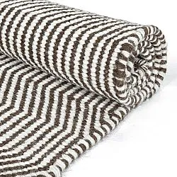 Wollteppich - Larkana (braun/weiß)