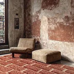 Hochflorteppiche - Leknes Hand Woven Wool Shaggy (terrakotta)