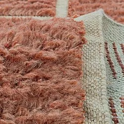 Hochflorteppiche - Leknes Hand Woven Wool Shaggy (terrakotta)