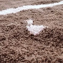 Rund Teppich - Leora Natural Cotton Shaggy (braun/lila)