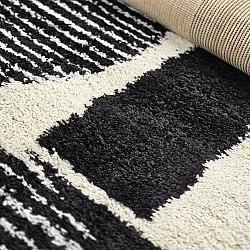 Hochflorteppiche - Maron (schwarz/weiß)