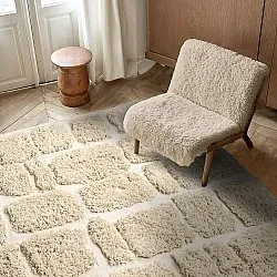 Tapis shaggy - Otranto Natural Cotton Shaggy (blanc cassé)