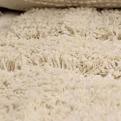 Tapis shaggy - Otranto Natural Cotton Shaggy (blanc cassé)