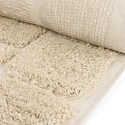 Tapis shaggy - Otranto Natural Cotton Shaggy (blanc cassé)