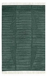 Hochflorteppiche - Rani Natural Cotton Shaggy (grün)