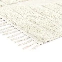 Hochflorteppiche - Rani Natural Cotton Shaggy (cremefarben)