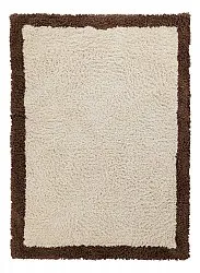 Hochflorteppiche - Sagres Natural Cotton Shaggy (offwhite/braun)
