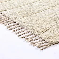 Hochflorteppiche - Sivia Natural Cotton Shaggy (cremefarben)