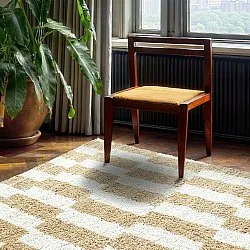 Hochflorteppiche - Tamri (beige/weiß)