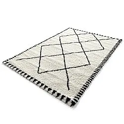 Hochflorteppiche - Tiznit (weiß/schwarz)