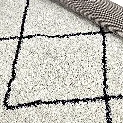 Hochflorteppiche - Tiznit (weiß/schwarz)