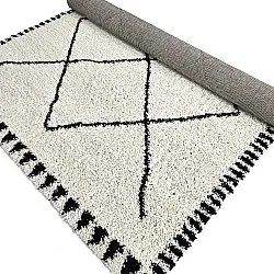 Hochflorteppiche - Tiznit (weiß/schwarz)